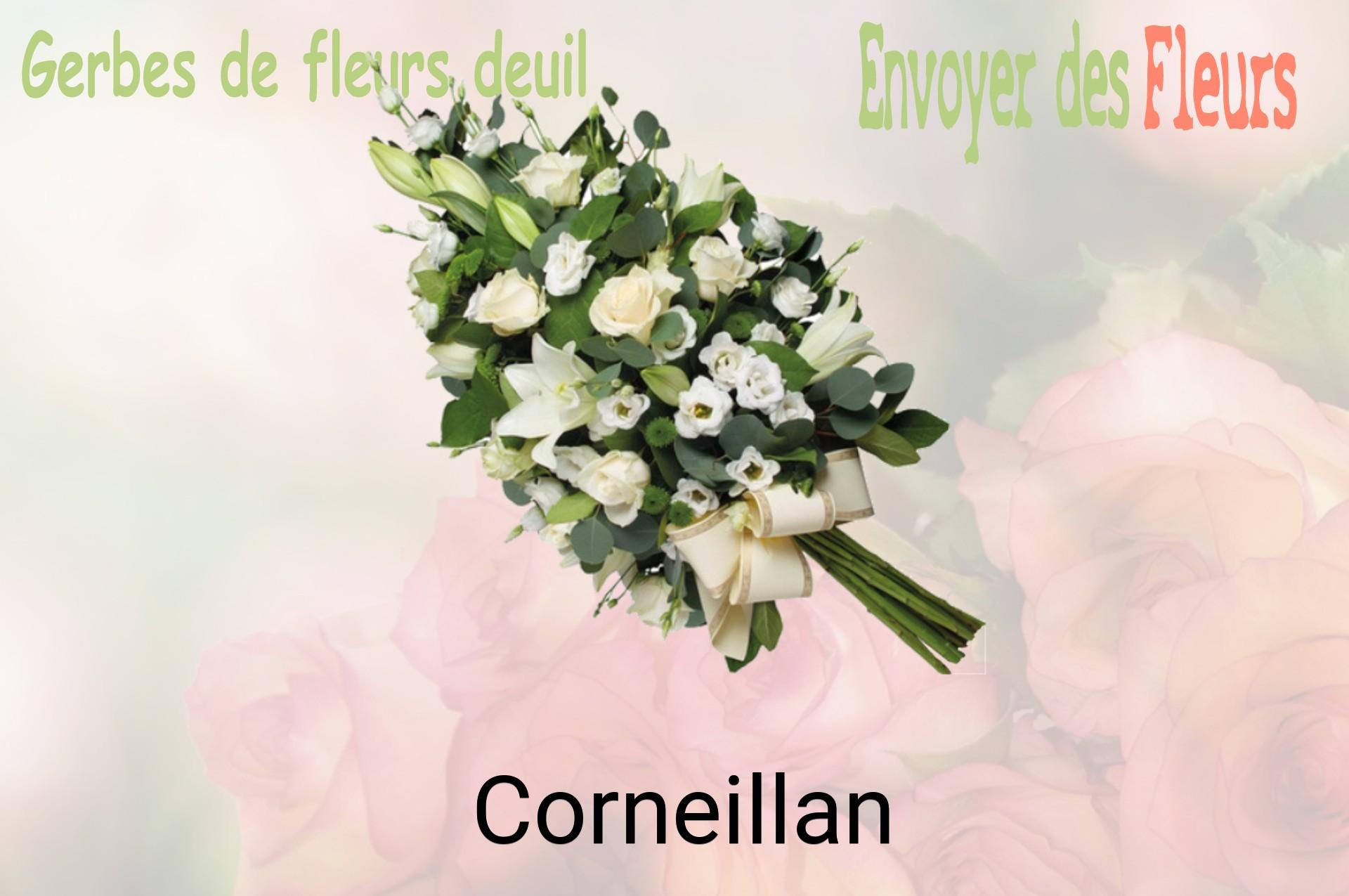 Gerbe de fleurs de deuil livrée à Corneillan